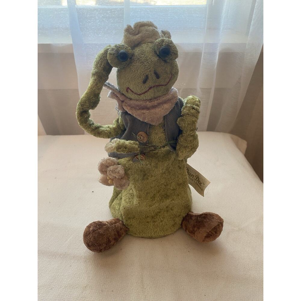 Frog Dan Dee Shelf Sitter Collectors Choice Anthropomorphic Green Dancing READ
